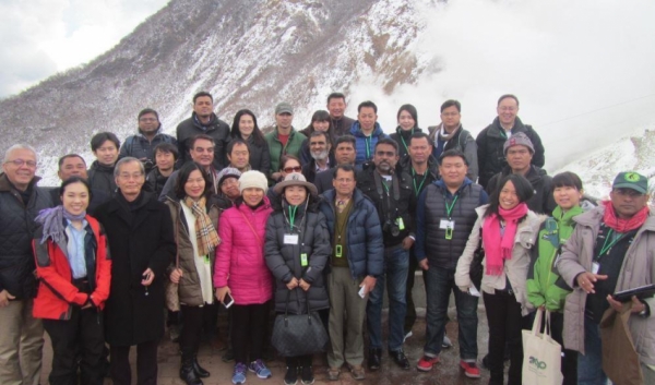 Participants during a trip to Owakudani, Hakone during the second APAP workshop